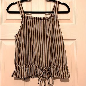 Ivoire Stripped Crop Women Shirt